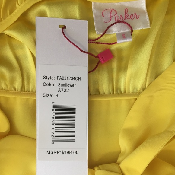 PARKER NWT Yellow Thin Strapped Sundress - Picture 5 of 8